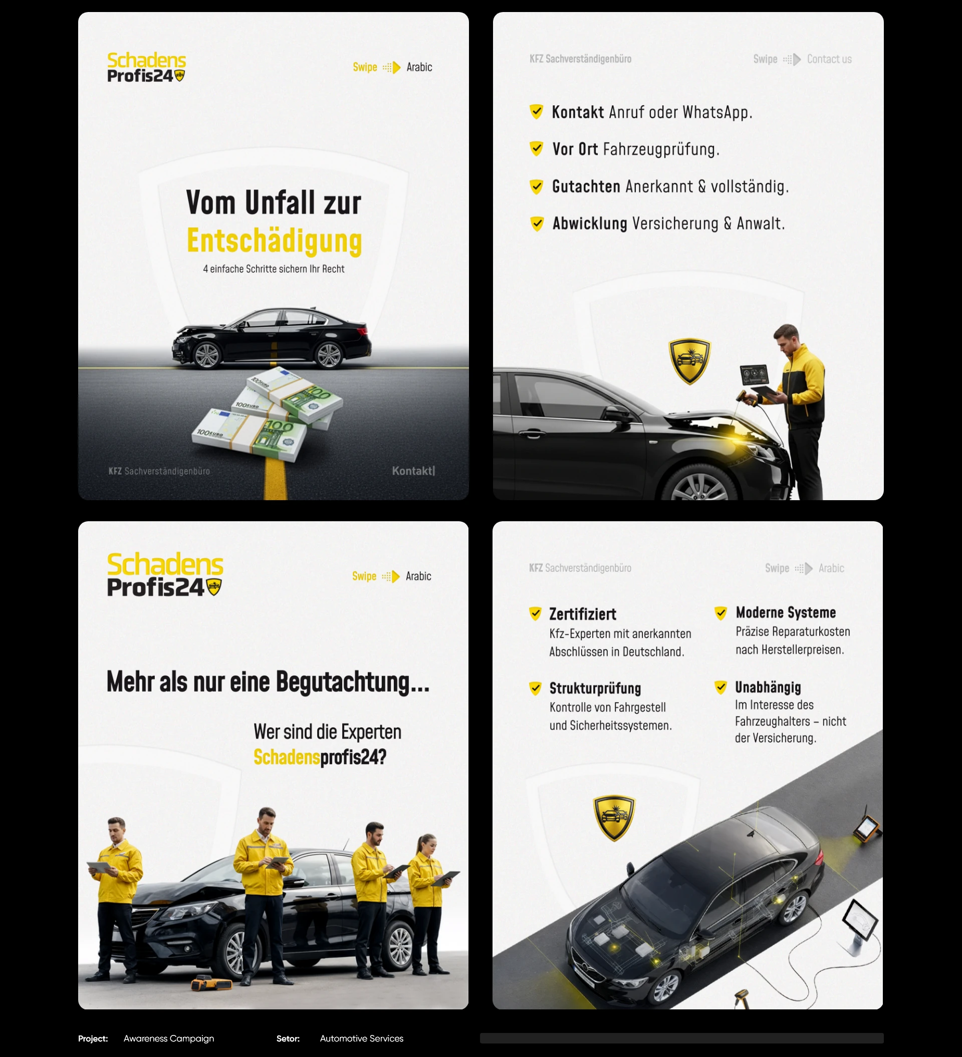 Schadensprofis24 automotive awareness campaign