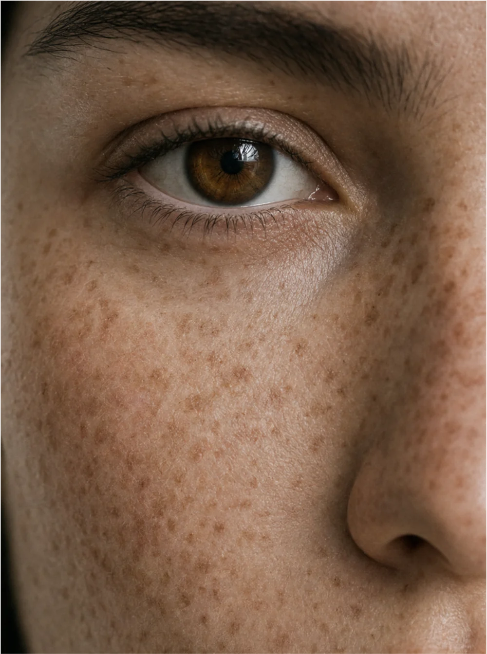Macro study of eye shape and skin texture